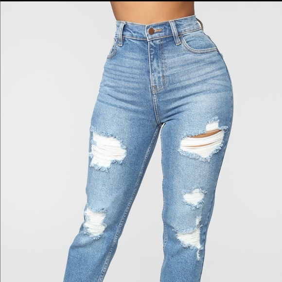 ✨HP✨ 👑I Got It From My Mama💅🏾Distressed Jeans👖 - Picture 5 of 9